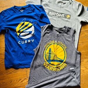 NBA Kids Blue and Gray Warriors Tees